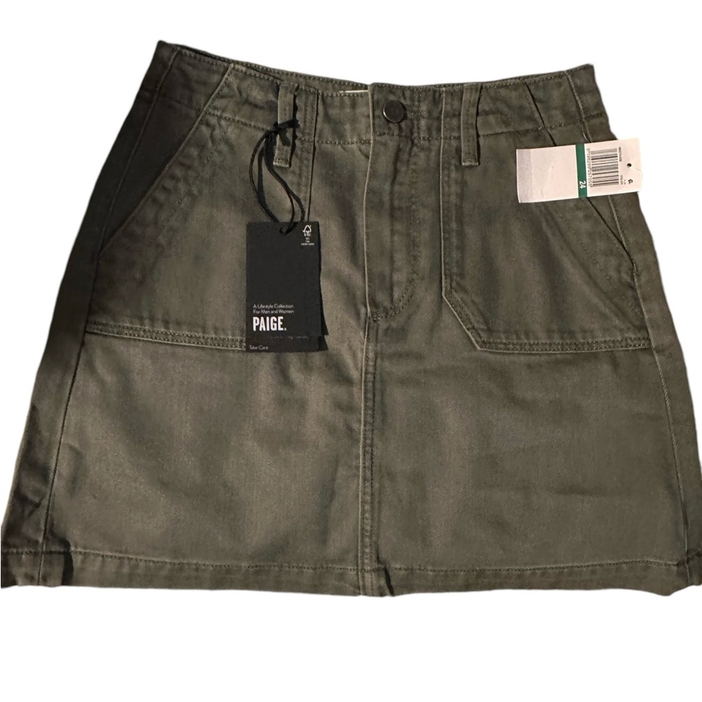 NWT Paige Mayslie Twill Skirt- Size 24 (XS)  MSRP $179 - Picture 3 of 14